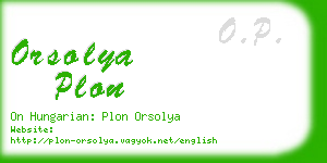 orsolya plon business card